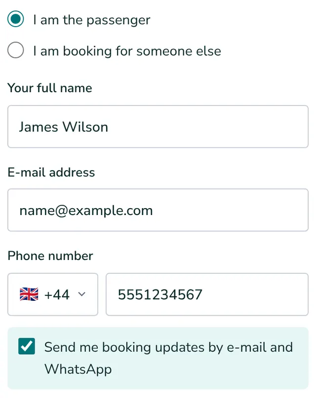 Tell us who is travelling