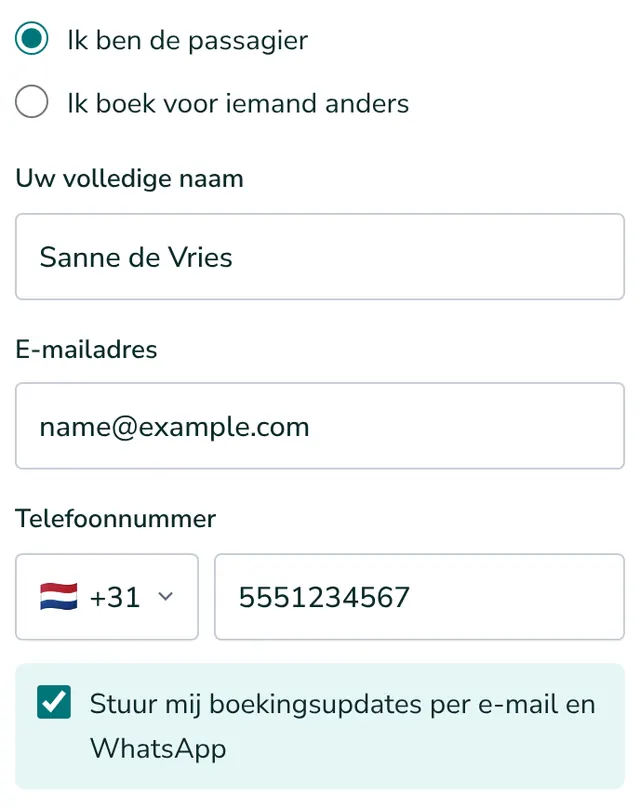 Vertel ons wie er reist