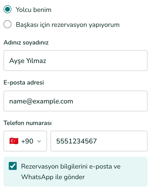 Kimin yolculuk yaptığını belirtin